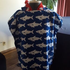 Sharks! Child's bath, beach or poolside towel.